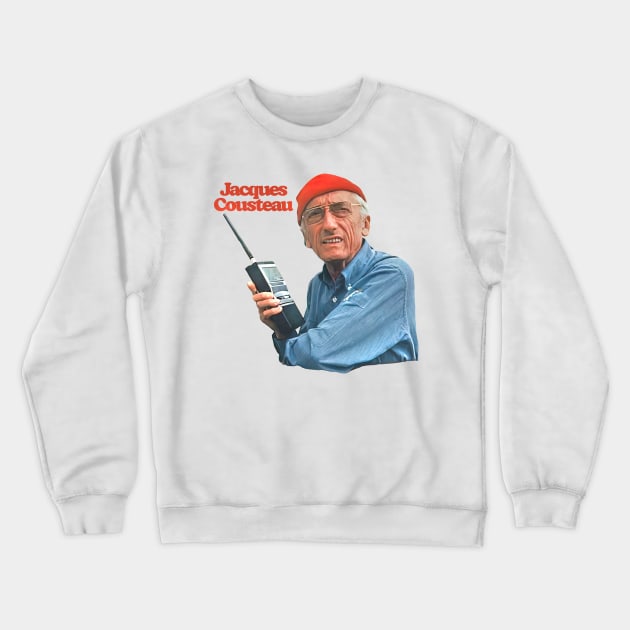 Jacques Cousteau Fan Art Crewneck Sweatshirt by unknown_pleasures